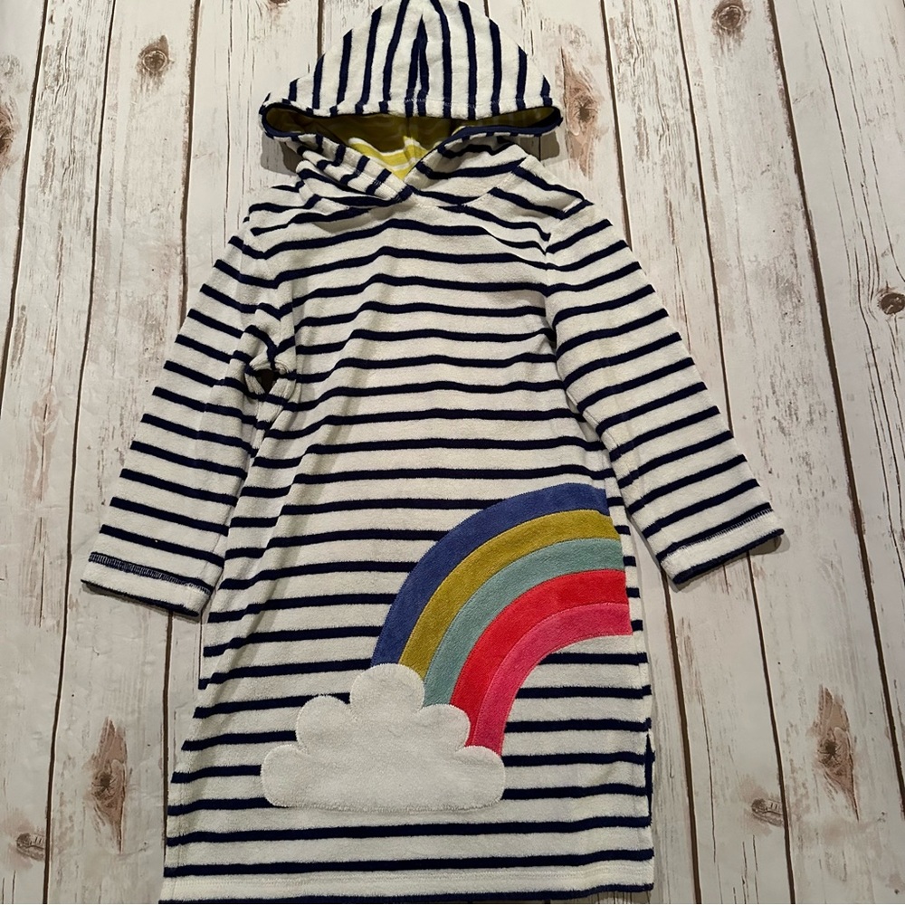 Mini boden rainbow terry hoodie